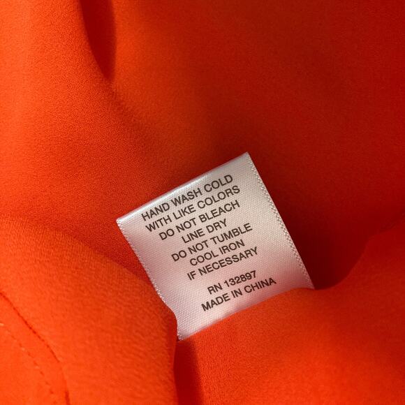 Rose & Olive Top Womens Medium Orange Pullover Lightweight - Picture 5 of 11